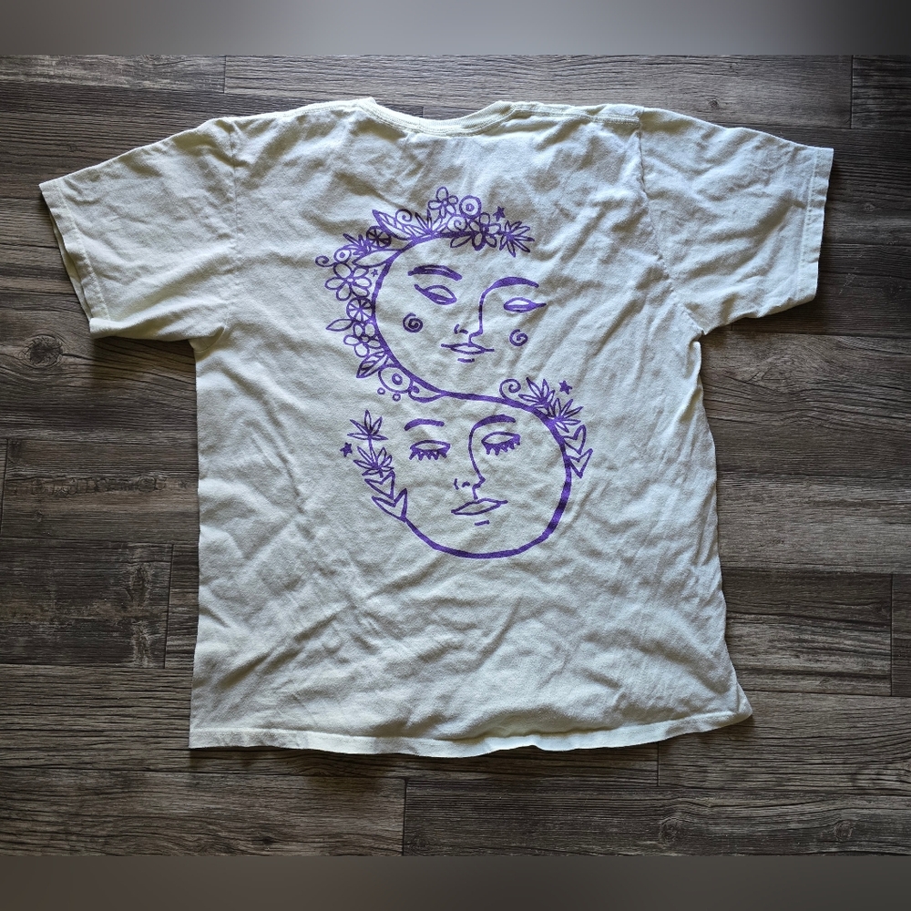 Stussy T Shirt Sound Of Summer 2021 Men's Size L Yellow Beige Streetwear